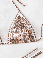 Bikini Paisley – Top Triangular Halter con Estampado Floral
