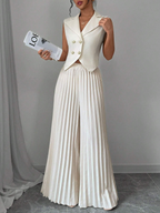 Conjunto Versailles – Chaleco Blazer con Pantalón Plisado