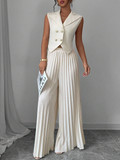 Conjunto Versailles – Chaleco Blazer con Pantalón Plisado
