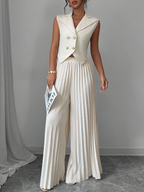 Conjunto Versailles – Chaleco Blazer con Pantalón Plisado