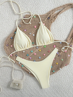Bikini Malibu – Top Triangular Halter con Cordón Ajustable