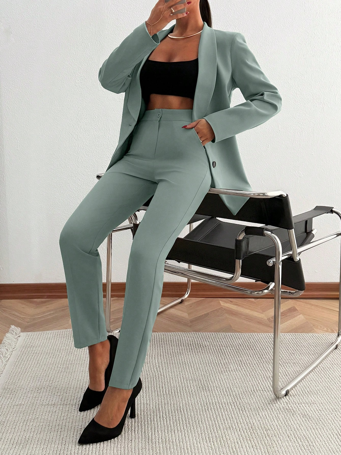 Conjunto Monaco – Blazer Cruzado con Pantalón de Traje