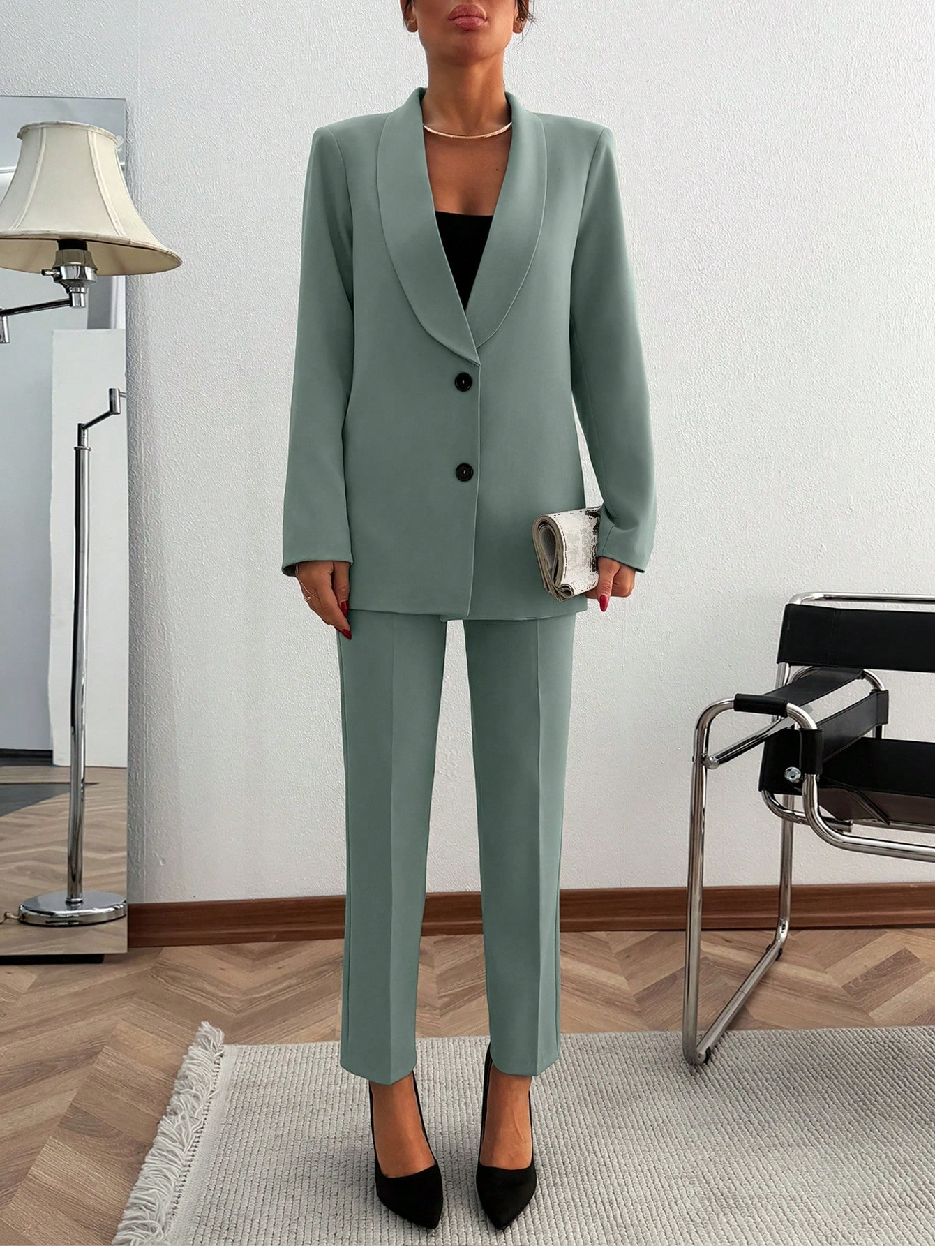 Conjunto Monaco – Blazer Cruzado con Pantalón de Traje