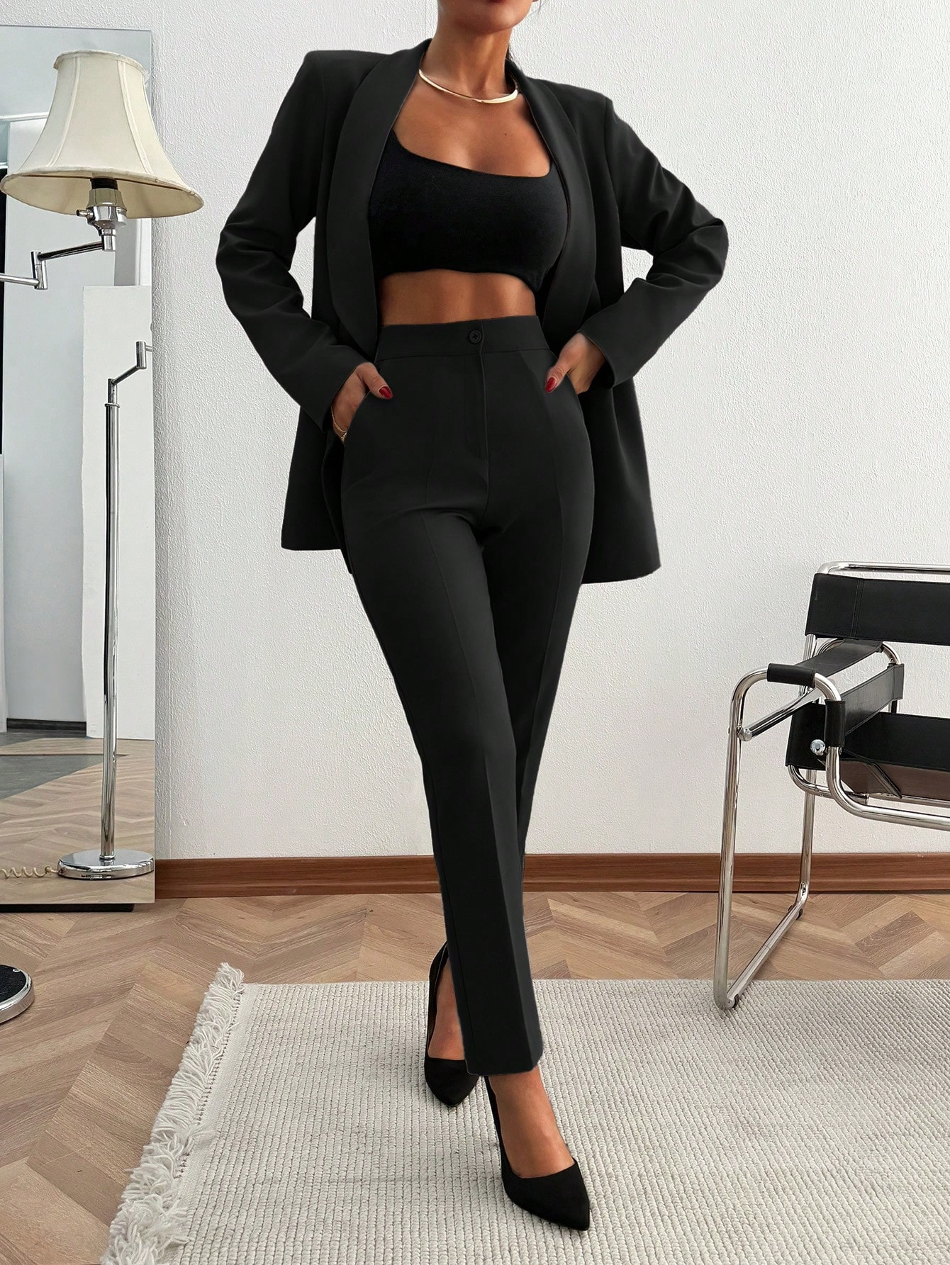 Conjunto Monaco – Blazer Cruzado con Pantalón de Traje