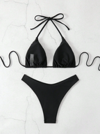 Bikini Malibu – Top Triangular Halter con Cordón Ajustable