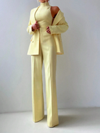 Set Lumière – Blazer, Top Cuello Alto y Pantalón Pierna Ancha
