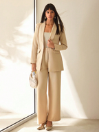 Conjunto Victoria – Blazer Doble Botonadura con Pantalón Pierna Ancha
