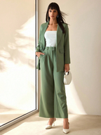 Conjunto Victoria – Blazer Doble Botonadura con Pantalón Pierna Ancha