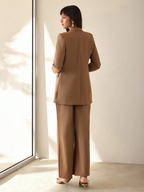 Conjunto Victoria – Blazer Doble Botonadura con Pantalón Pierna Ancha