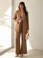 Conjunto Victoria – Blazer Doble Botonadura con Pantalón Pierna Ancha