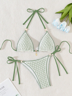 Bikini Capri Encaje – Crochet Triangular con Herrajes