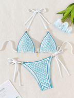 Bikini Capri Encaje – Crochet Triangular con Herrajes