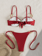 Bikini Cadena – Top con Aro y Calzoneta con Lazos Laterales - MARYLUS