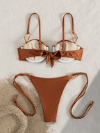 Bikini Cadena – Top con Aro y Calzoneta con Lazos Laterales - MARYLUS