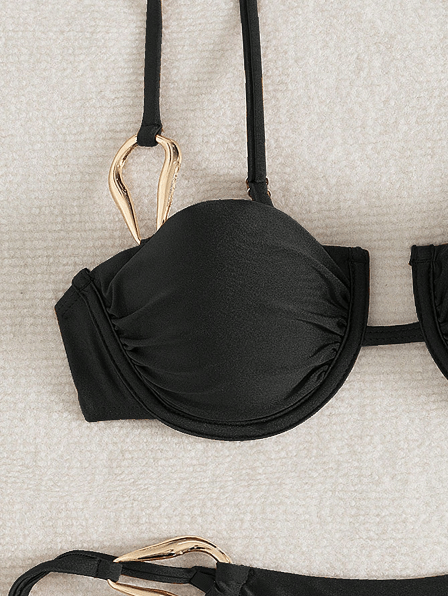 Bikini Cadena – Top con Aro y Calzoneta con Lazos Laterales - MARYLUS