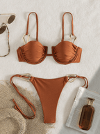 Bikini Cadena – Top con Aro y Calzoneta con Lazos Laterales - MARYLUS