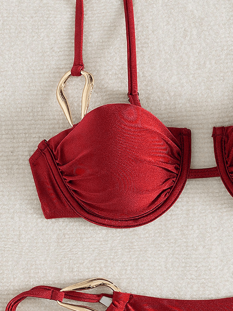 Bikini Cadena – Top con Aro y Calzoneta con Lazos Laterales - MARYLUS