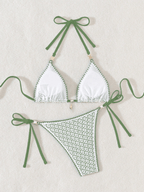 Bikini Capri Encaje – Crochet Triangular con Herrajes - MARYLUS