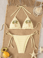 Bikini Capri Encaje – Crochet Triangular con Herrajes - MARYLUS