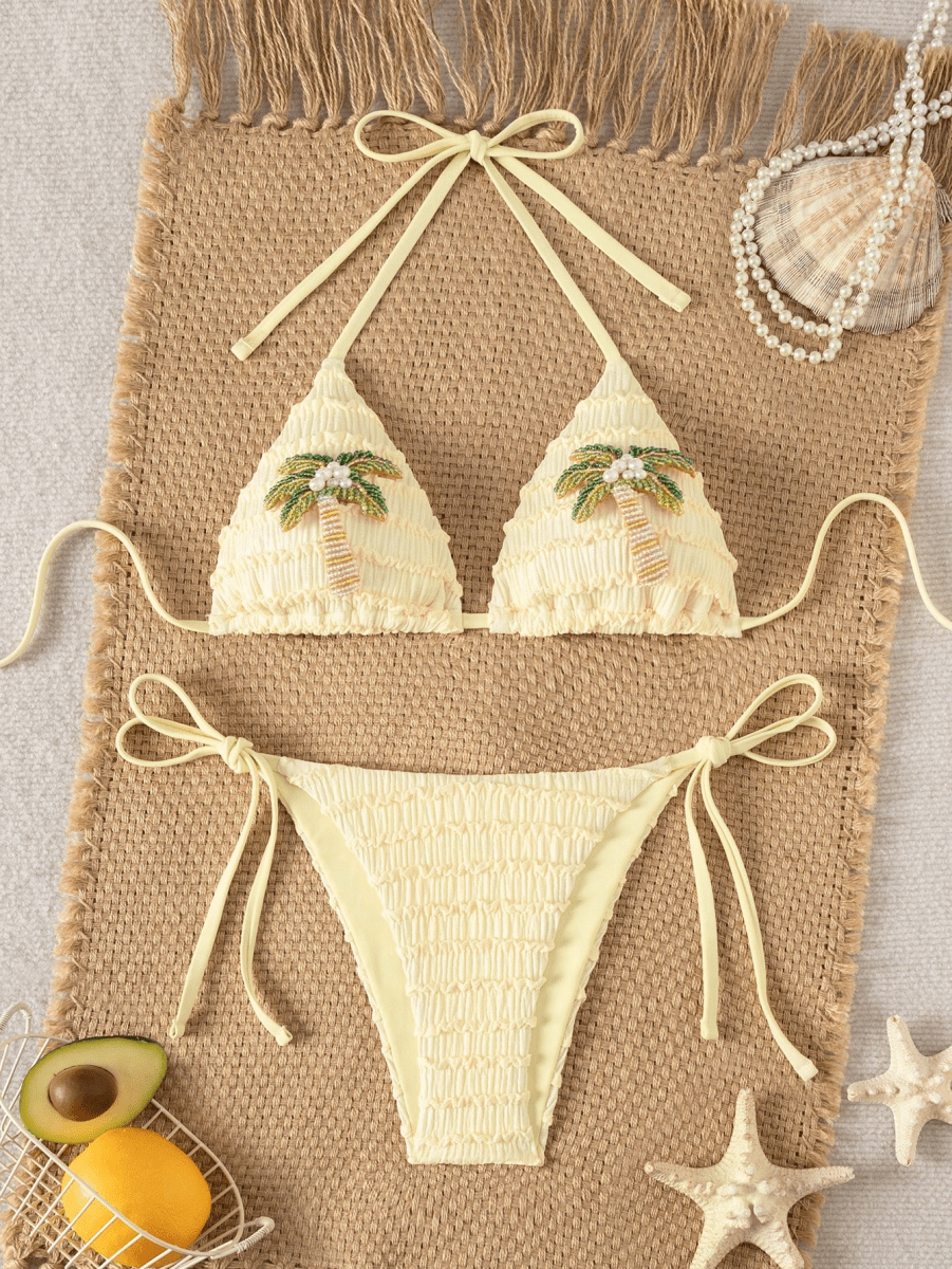 Bikini Capri Encaje – Crochet Triangular con Herrajes - MARYLUS