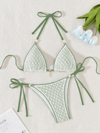 Bikini Capri Encaje – Crochet Triangular con Herrajes - MARYLUS