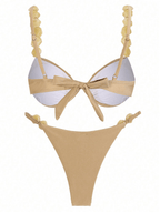 Bikini Ébano – Push Up con Cuentas Geométricas - MARYLUS