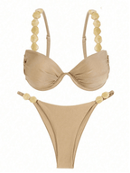 Bikini Ébano – Push Up con Cuentas Geométricas - MARYLUS
