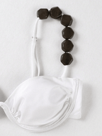 Bikini Ébano – Push Up con Cuentas Geométricas - MARYLUS