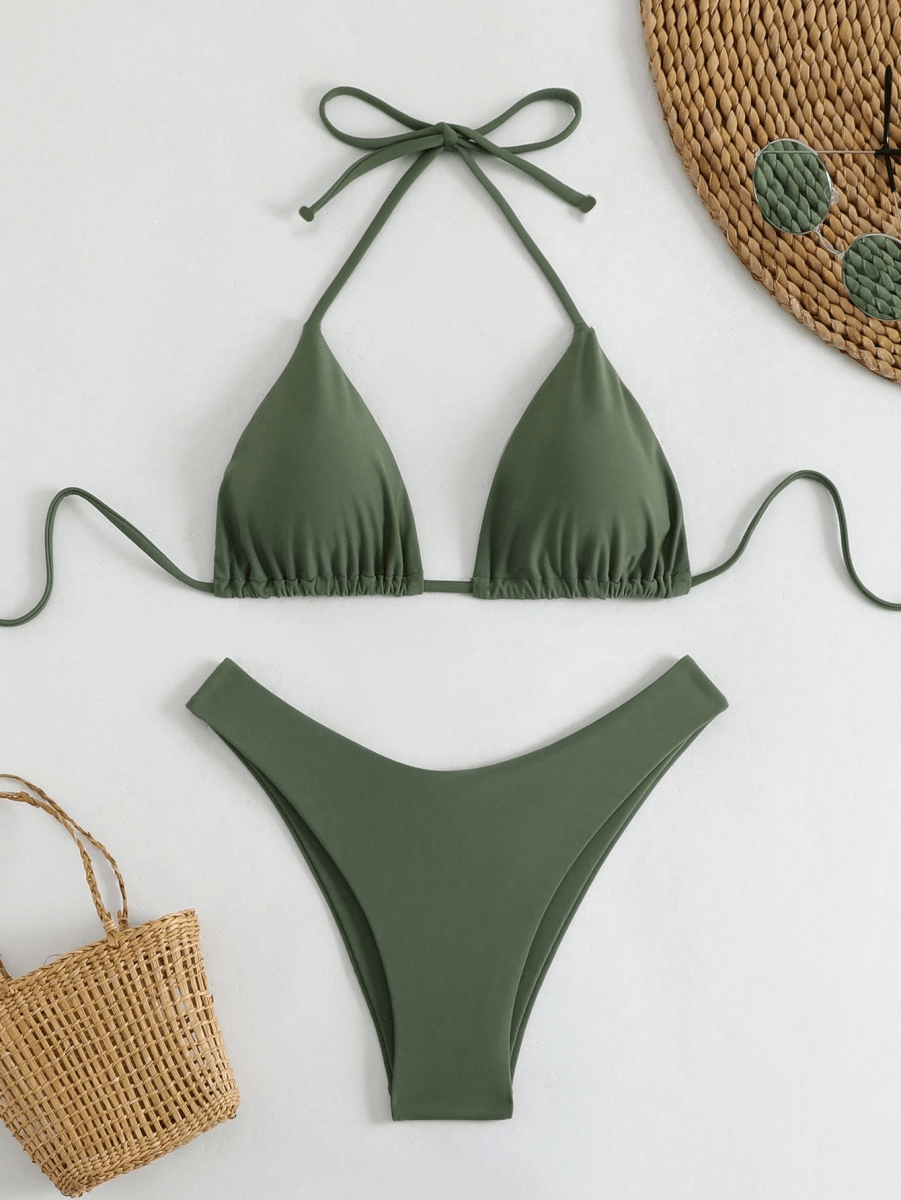 Bikini Malibu – Top Triangular Halter con Cordón Ajustable - MARYLUS