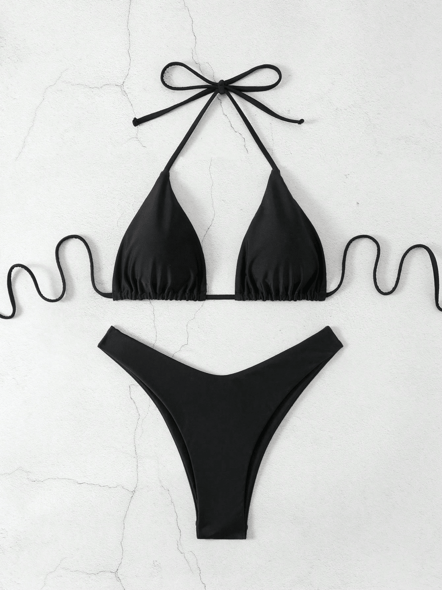 Bikini Malibu – Top Triangular Halter con Cordón Ajustable - MARYLUS