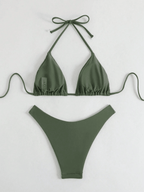 Bikini Malibu – Top Triangular Halter con Cordón Ajustable - MARYLUS