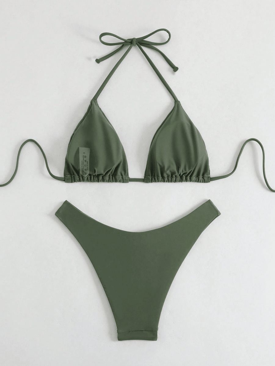 Bikini Malibu – Top Triangular Halter con Cordón Ajustable - MARYLUS