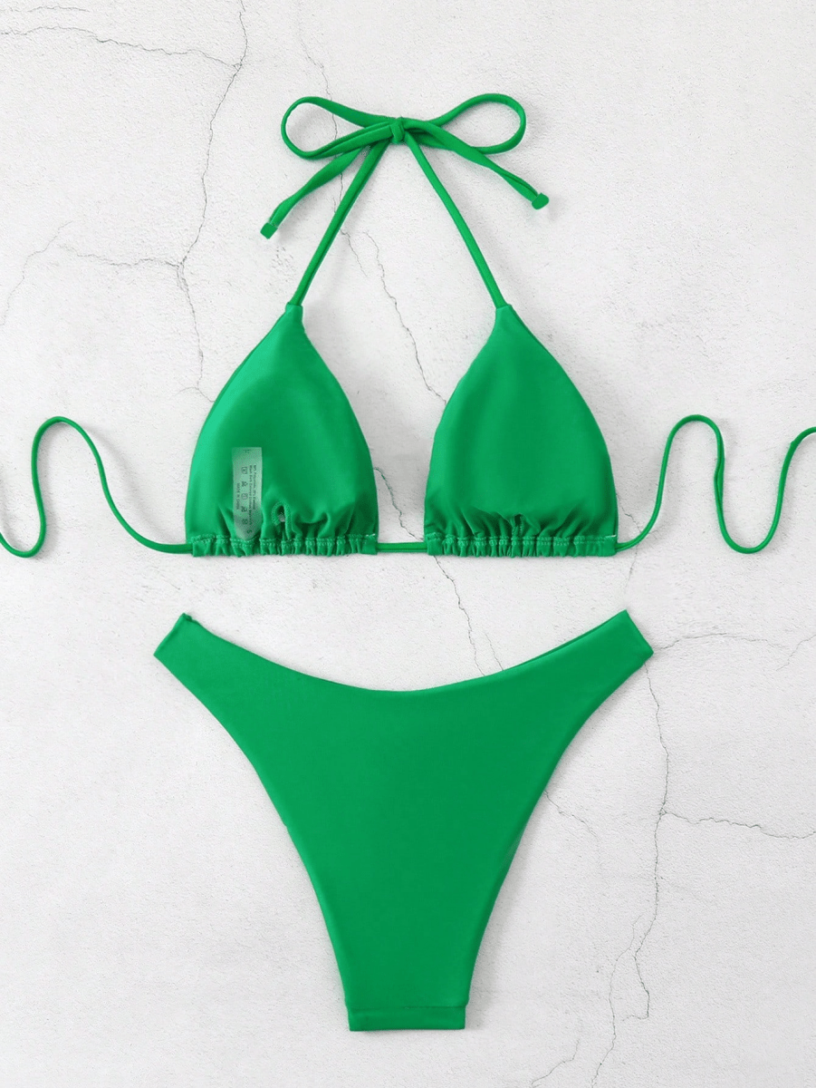 Bikini Malibu – Top Triangular Halter con Cordón Ajustable - MARYLUS