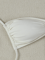 Bikini Marina – Top Triangular con Broche Estrella y Lazos Dorados - MARYLUS