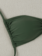 Bikini Marina – Top Triangular con Broche Estrella y Lazos Dorados - MARYLUS