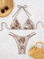 Bikini Paisley – Top Triangular Halter con Estampado Floral - MARYLUS