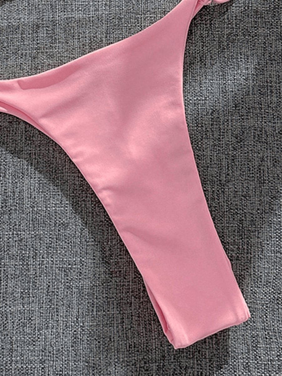 Bikini Perla – Top Triangular con Cuentas Decorativas - MARYLUS