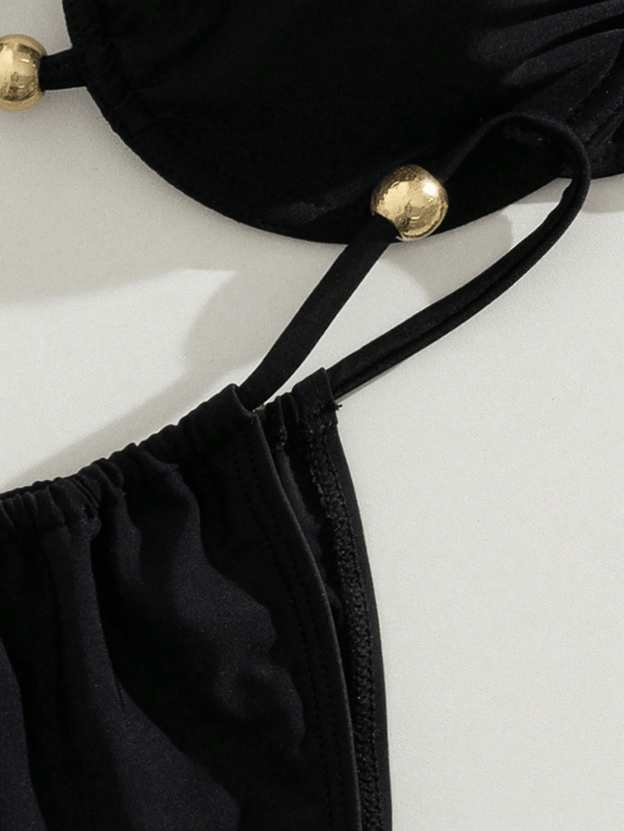 Bikini Rubí – Top con Aro y Detalle Dorado - MARYLUS