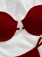 Bikini Rubí – Top con Aro y Detalle Dorado - MARYLUS