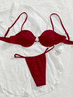 Bikini Rubí – Top con Aro y Detalle Dorado - MARYLUS