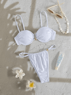 Bikini Rubí – Top con Aro y Detalle Dorado - MARYLUS