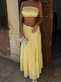 Conjunto Bohème – Top Bandeau y Falda Maxi - MARYLUS