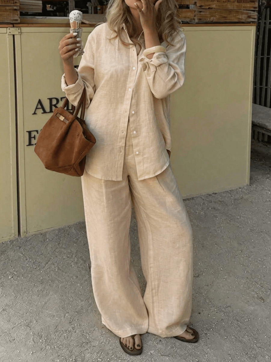 Conjunto Casual de Algodón Puro Dos Piezas - MARYLUS