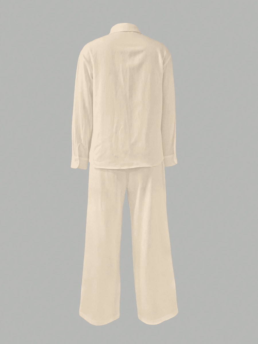 Conjunto Giorgia Elegant – Blusa Hombros Caídos y Pantalón Ancho - MARYLUS