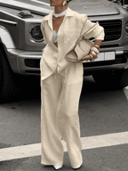 Conjunto Giorgia Elegant – Blusa Hombros Caídos y Pantalón Ancho - MARYLUS