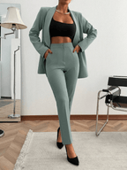 Conjunto Monaco – Blazer Cruzado con Pantalón de Traje - MARYLUS