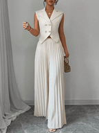 Conjunto Versailles – Chaleco Blazer con Pantalón Plisado - MARYLUS