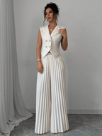 Conjunto Versailles – Chaleco Blazer con Pantalón Plisado - MARYLUS