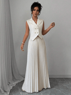 Conjunto Versailles – Chaleco Blazer con Pantalón Plisado - MARYLUS