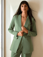 Conjunto Victoria – Blazer Doble Botonadura con Pantalón Pierna Ancha - MARYLUS